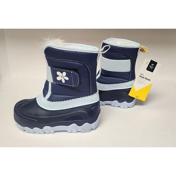 Member's Mark Girls Snow Boot Size 11/12 Cove Blue Daisy NWT - Picture 2 of 9